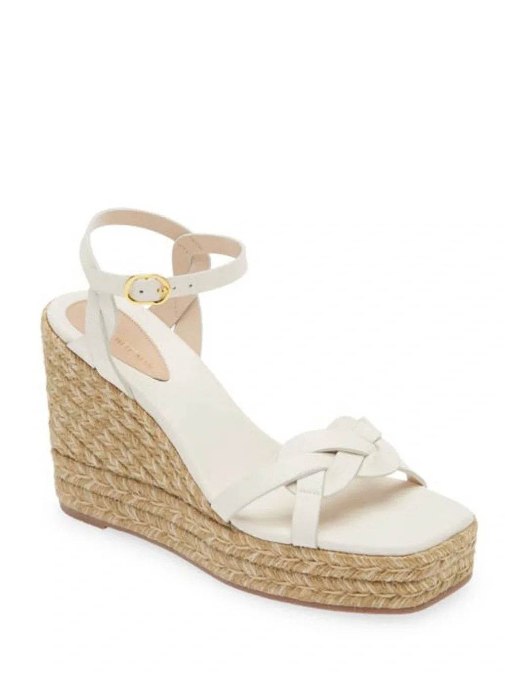 Stuart Weitzman Braida Max Espadrille Wedge Sandal 7 White